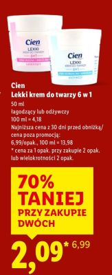 Lekki krem do twarzy 6 w 1 łagodzący promocja w Lidl