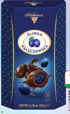 Bombonierka Śliwka Nałęczowska Solidarność promocja w Dino