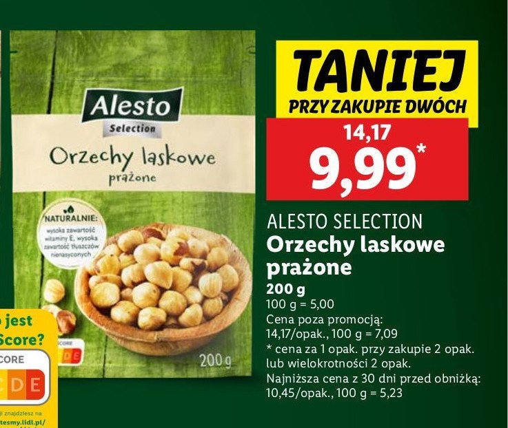 Orzechy laskowe prażone Alesto promocja