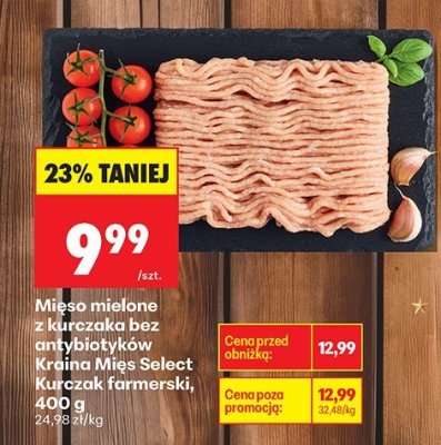 Mięso mielone z kurczaka bez antybiotyków Kraina Mięs Select Kurczak farmerski, 1,00 g promocja w Biedronka