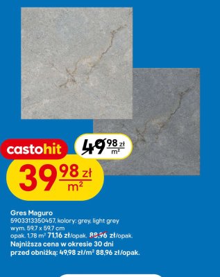 Płytki Gres Maguro grey promocja w Castorama