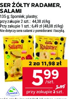 Ser żółty Serenada salami promocja