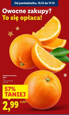 Pomarańcze promocja w Lidl