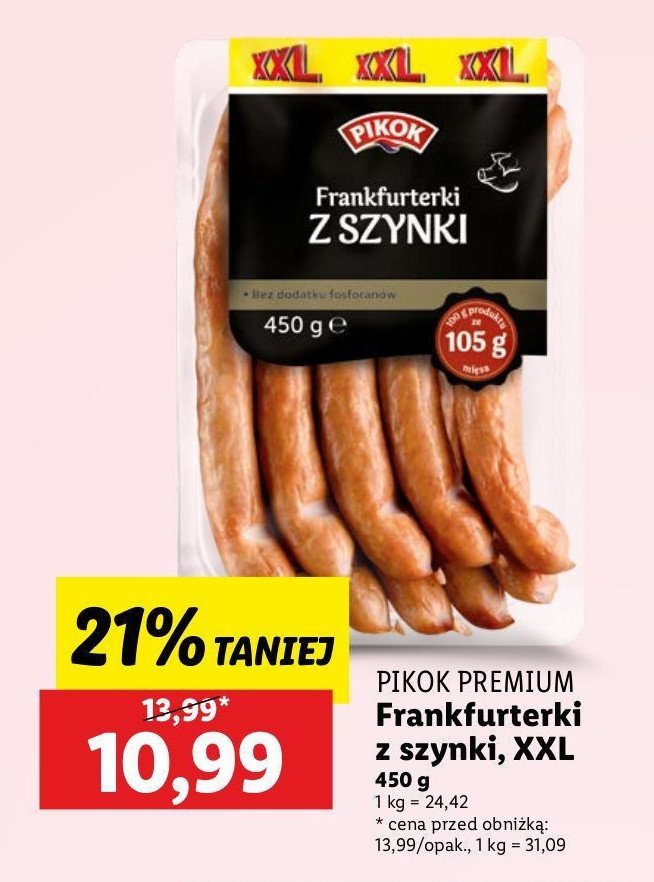 Frankfurterki z szynki Pikok promocja