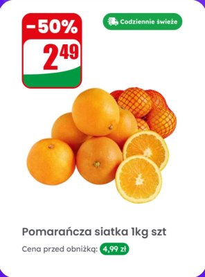Pomarańcza siatka 1kg promocja w Dino