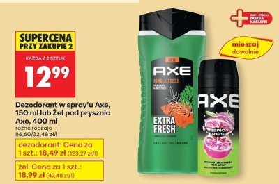 Dezodorant w spray'u Axe, 150 ml lub Żel pod prysznic Axe, 400 ml różne rodzaje promocja w Biedronka