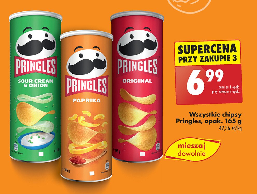 Chipsy śmietana-cebula Pringles promocja