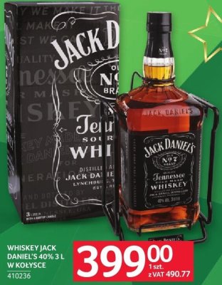 Whiskey Jack Daniel's 40% 3 l w kołysce promocja w Selgros