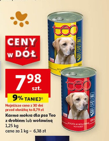 Karma dla psa z wołowiną promocja w Auchan