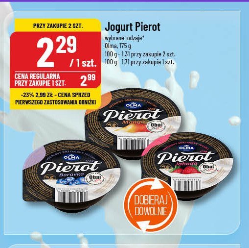 Jogurt mango Olma pierot promocja w POLOmarket