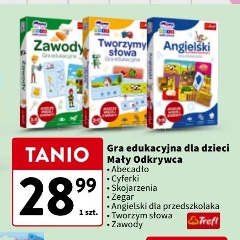 Gra edukacyjna mały odkrywca abecadło Trefl promocja