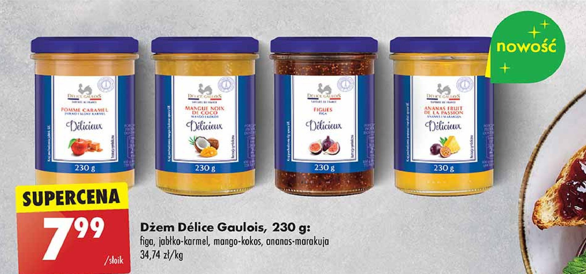 Dżem ananas-marakuja Delice gaulois promocja