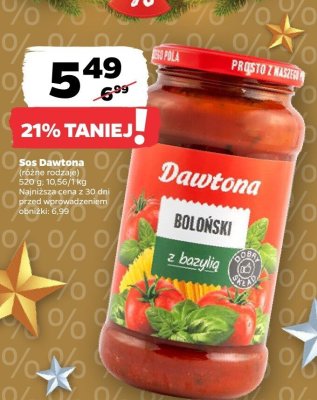 Sos Dawtona Boloński z bazylią (różne rodzaje) promocja w Netto