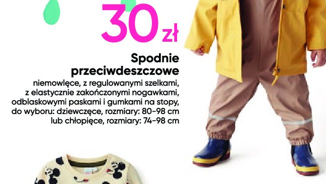 Spodnie przeciwdeszczowe 74-98 promocja