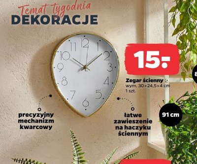Zegar ścienny  promocja w Netto