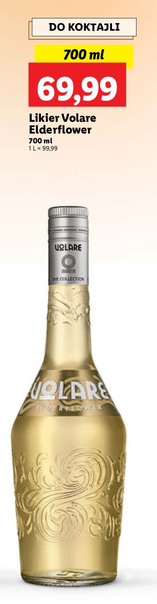 Likier elderflower Volare promocja w Lidl