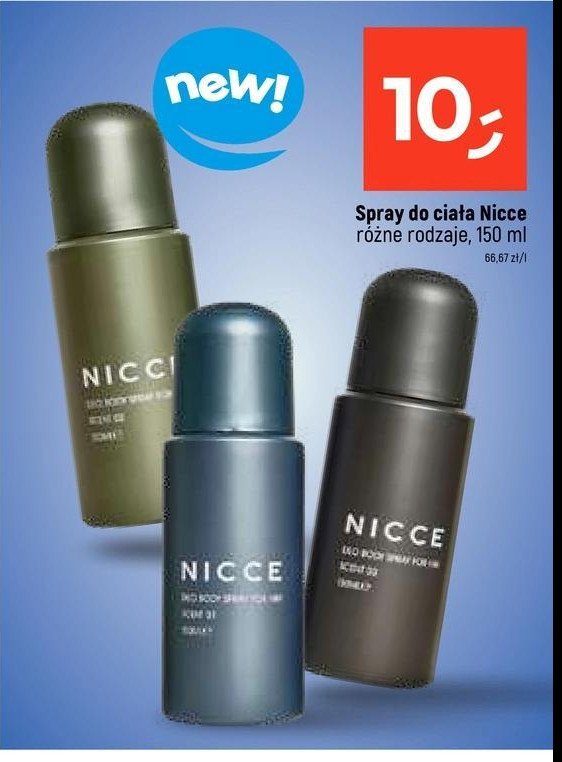 Spray do ciała czarny Nicce promocja w Dealz