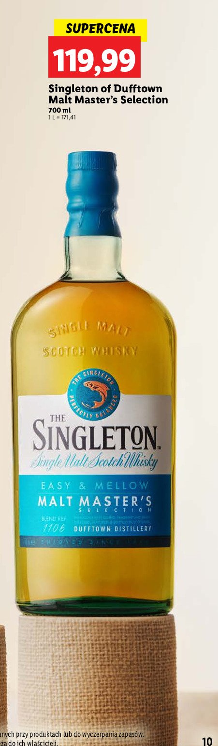 Whisky The singleton malt master promocja w Lidl