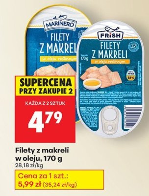 Filety z makreli w oleju, 170 g promocja w Biedronka