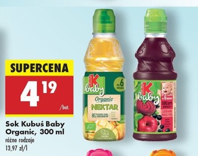 Sok jab艂ko-burak KUBU艢 BABY ORGANIC promocja