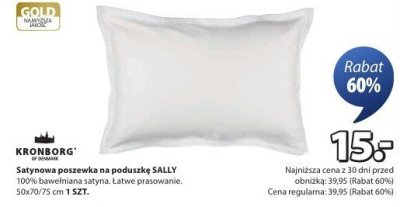 Satynowa poszewka na poduszkę KRONBORG SALLY promocja w Jysk