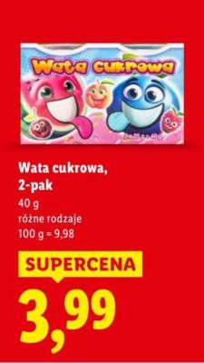 Wata cukrowa 2-pak promocja w Lidl
