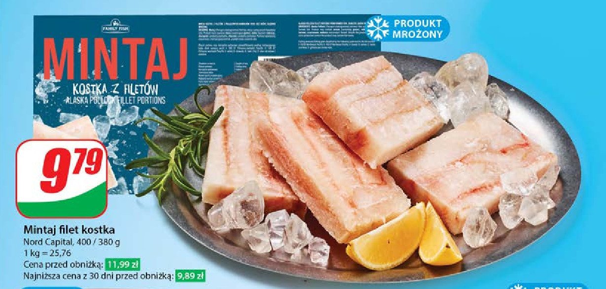 Mintaj filet kostka Family fish promocja w Dino