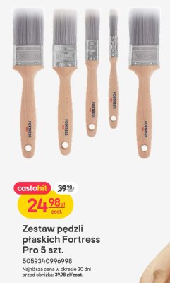 Zestaw pędzli płaskich Fortress Pro 5 szt. promocja w Castorama