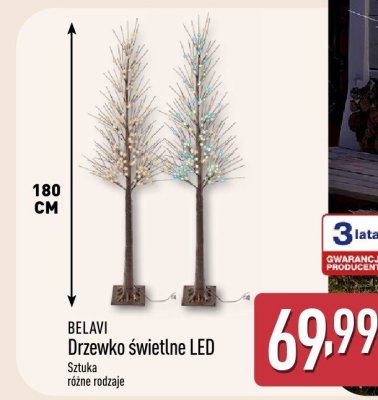 Drzewko świetlne LED BELAVI 180 cm różne rodzaje promocja w Aldi