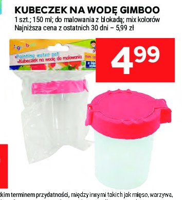 Kubeczek na wodę 150 ml Gimboo promocja