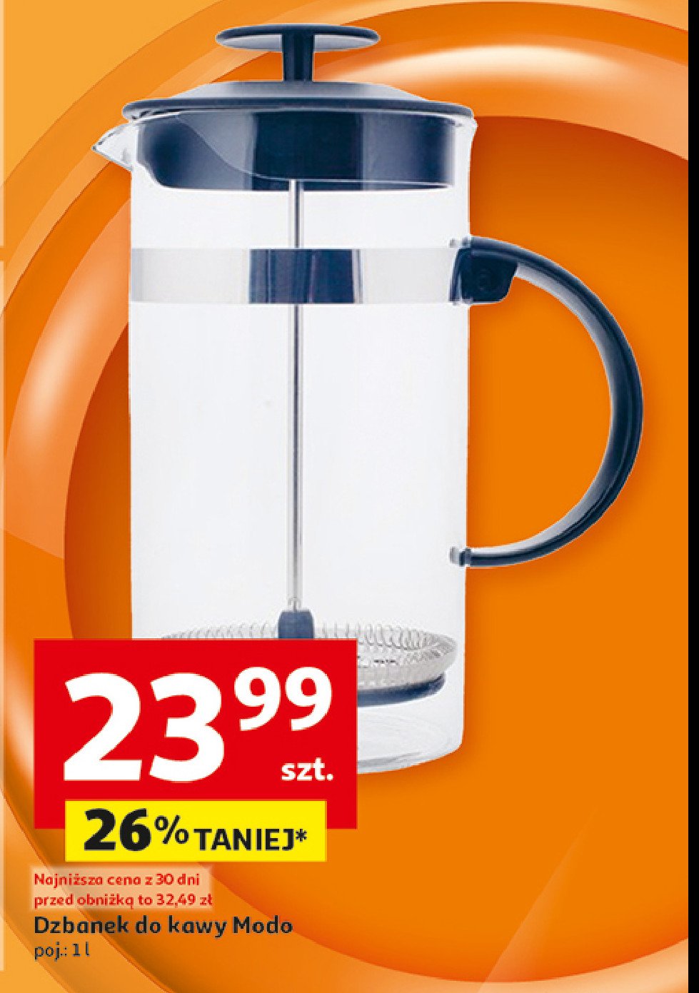 Dzbanek do kawy modo 1 l promocja w Auchan