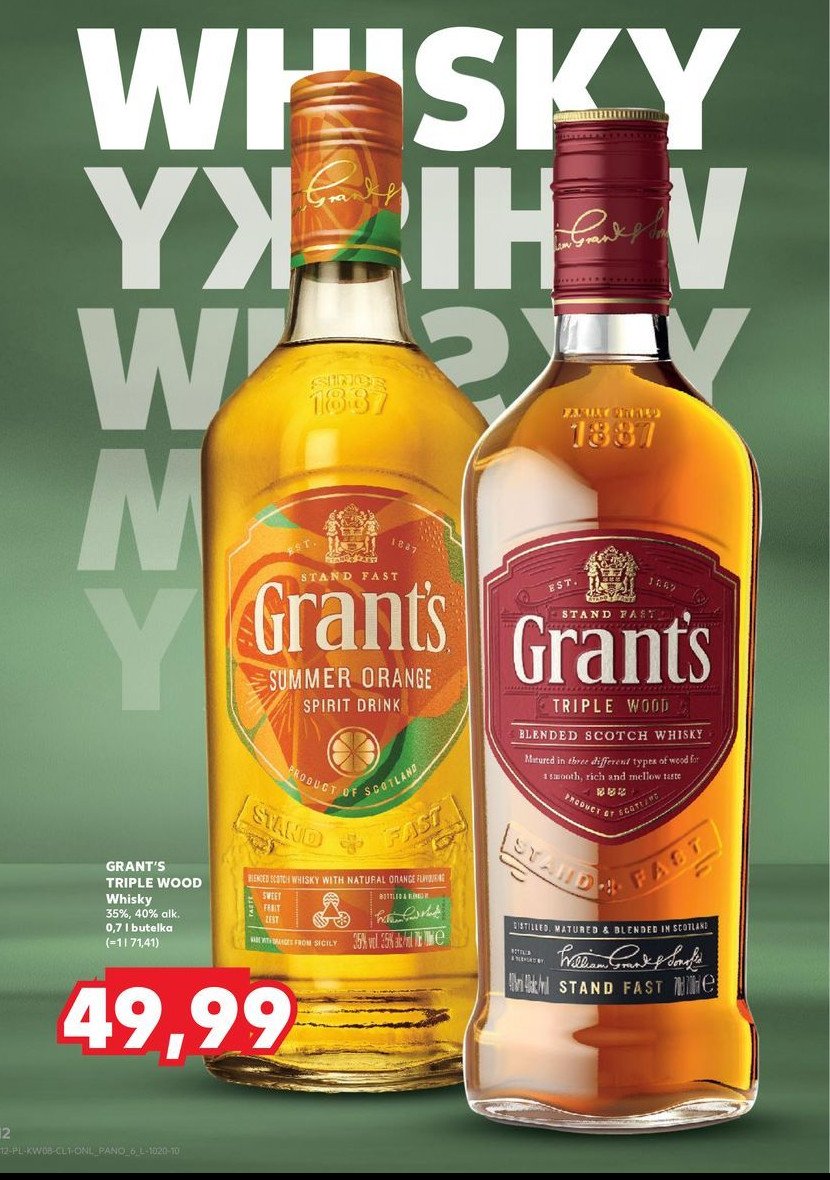 Whisky Grant's triple wood promocja w Kaufland