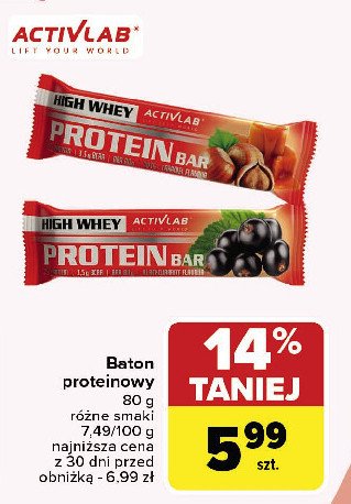 Baton energetyczny czarna porzeczka Activlab promocja w Carrefour Market