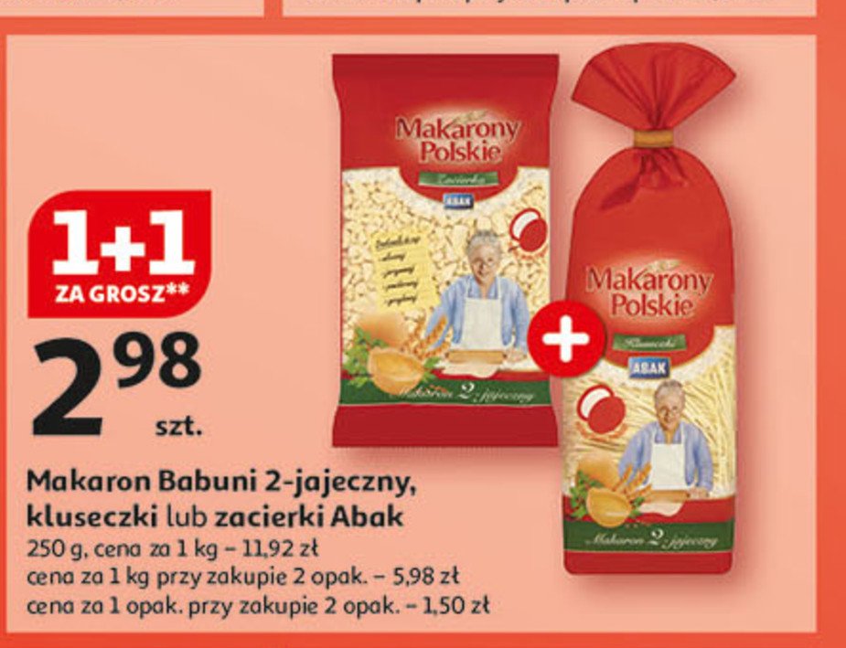 Makaron kluseczki babuni 2-jajeczny Makarony polskie promocja w Auchan