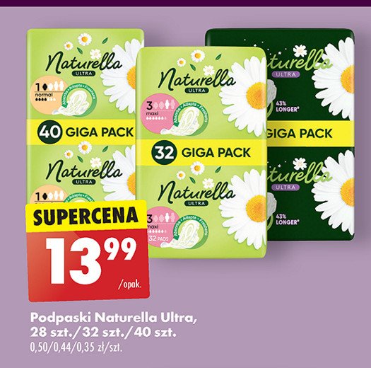 Podpaski maxi Naturella ultra promocja