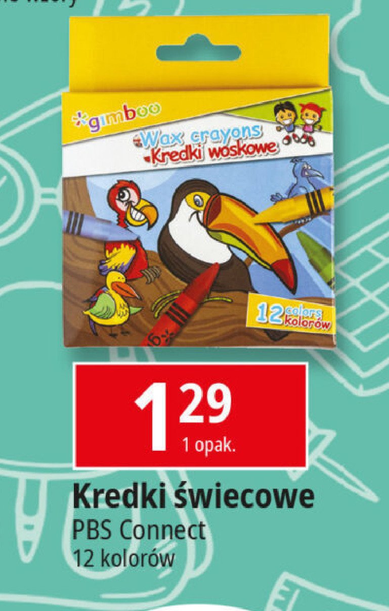 Kredki 艣wiecowe Gimboo promocja