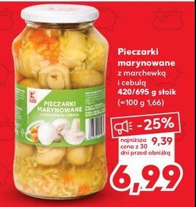 Pieczarki marynowane z marchewką i cebulą K-classic promocja