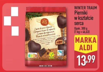 Pierniki w kształcie serca  promocja w Aldi