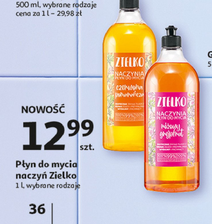 Płyn do mycia naczyń pomarańcza Zielko promocja