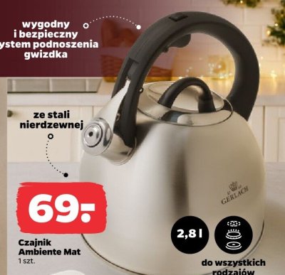 Czajnik Ambiente Mat Gerlach 2,8 l promocja w Netto