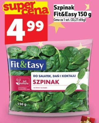 Szpinak Fit&Easy 150 g promocja w TOPAZ