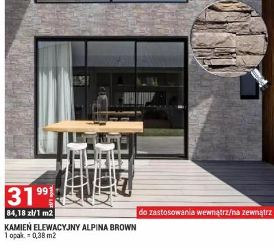 Kamień elewacyjny ALPINA BROWN promocja w Merkury Market