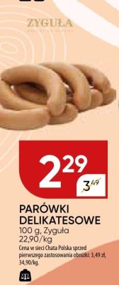 Parówki delikatesowe promocja w Chata Polska