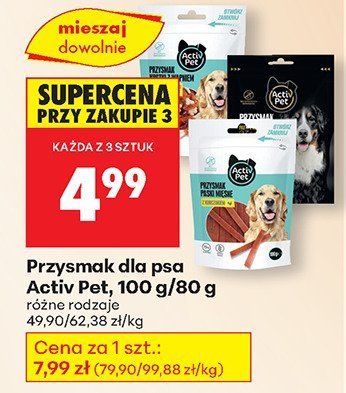 Przysmak dla psa Activ Pet, 100 g/80 g różne rodzaje promocja w Biedronka
