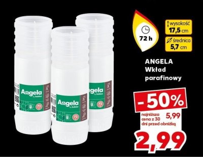 Wkład parafinowy 17,5 cm, 72 h Angela promocja