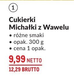 Cukierki Michałki z Wawelu różne smaki promocja w Makro