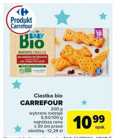 Ciastka z czekoladą Carrefour baby promocja