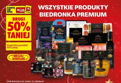Biedronka Premium drugi produkt -50%  promocja w Biedronka