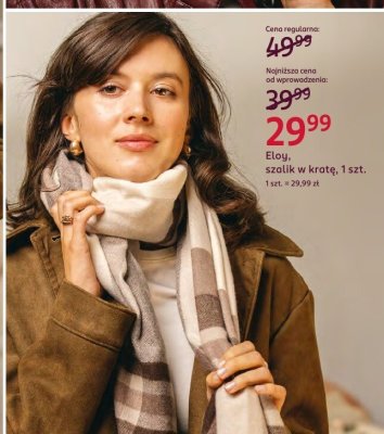 Szalik w kratę Etoy promocja w Rossmann