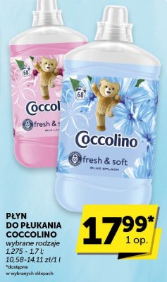 Płyn do płukania Coccolino wybrane rodzaje 1,275 - 1,7 l promocja w Groszek
